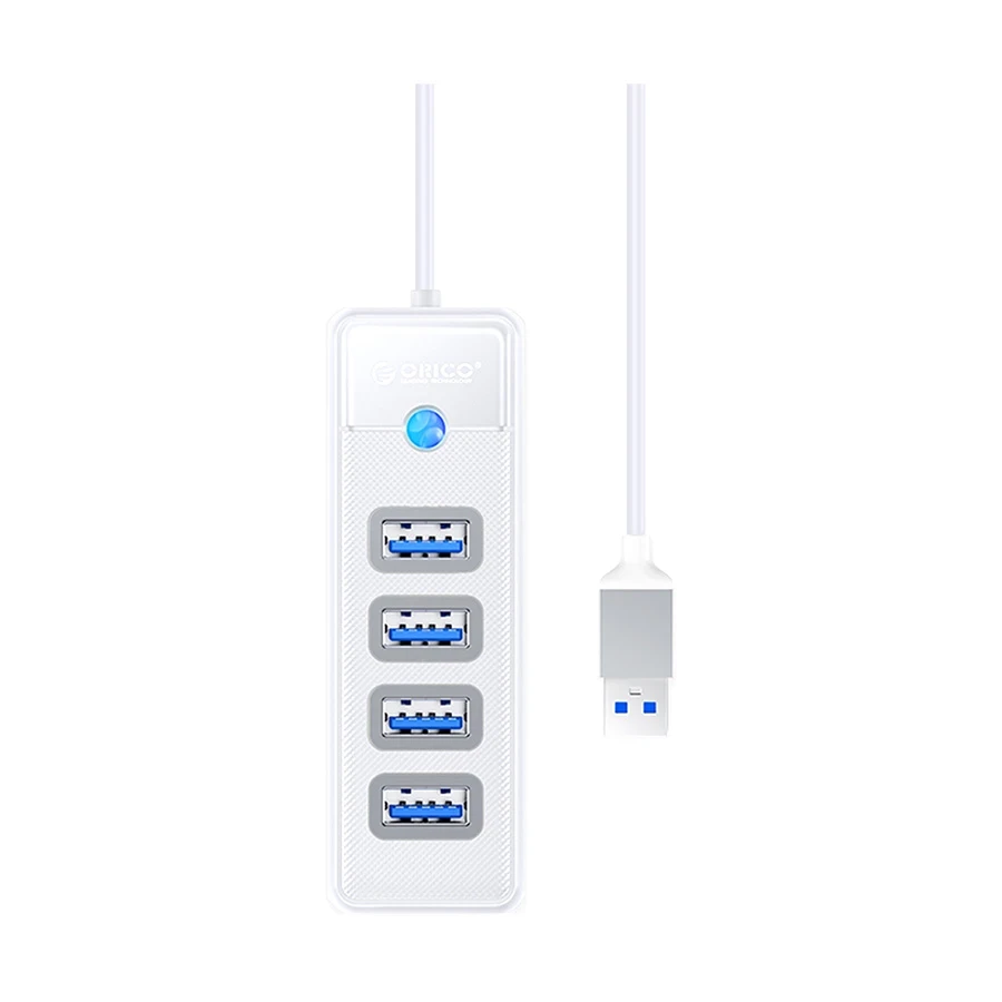 Orico USB Male to Quad USB 3.0 Female White HUB #PW4U-U3-WH