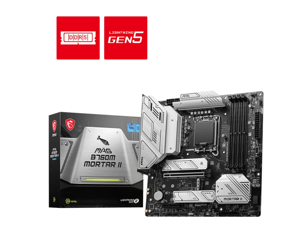 MSI MAG B760M MORTAR II DDR5 Intel Gaming Motherboard