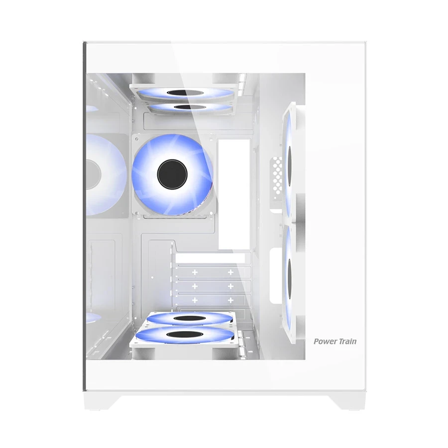 Power Train G777 Mid Tower White ATX Gaming Desktop Casing #PT-G777W