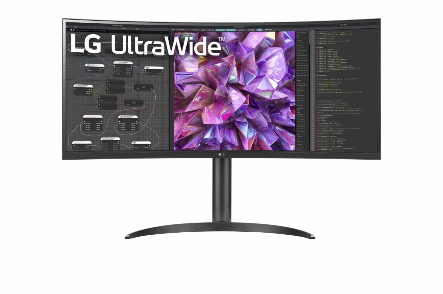 LG 34WQ75C-B 34 Inch 3K UWQHD IPS UltraWide Dual HDMI, DP, USB-C, Quad USB, LAN Black Curved Gaming Monitor