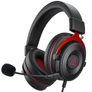 EKSA E900 Red Wired Over-Ear Gaming Headphone