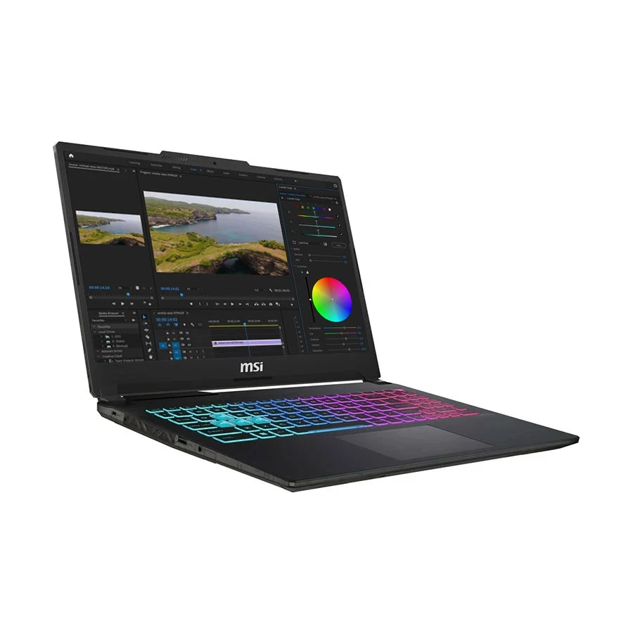 MSI Cyborg 15 AI A1VEK Intel Core Ultra 7 155H16GB RAM, 512GB SSD 15.6 Inch FHD Display Translucent Black Gaming Laptop with MSI Essential Backpack