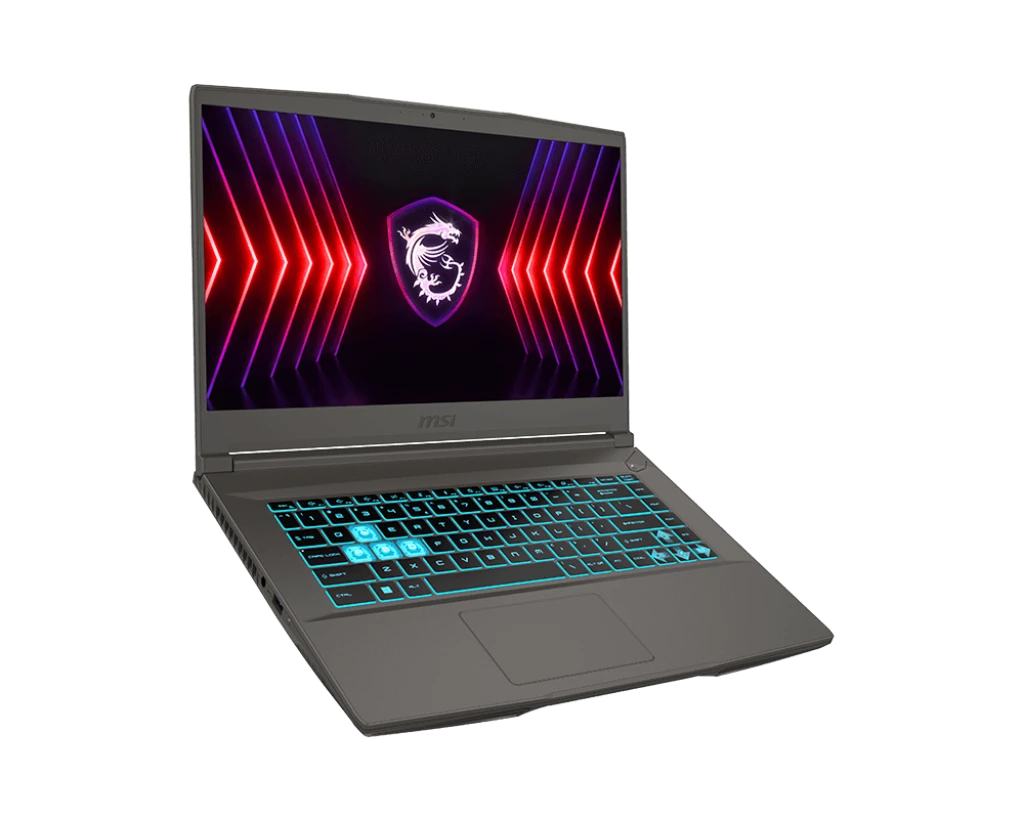 MSI Thin 15 B13UC Intel Core i5 13420H 8GB RAM 512GB SSD 15.6 Inch FHD IPS Display Cosmos Grey Gaming Laptop with MSI Essential Backpack
