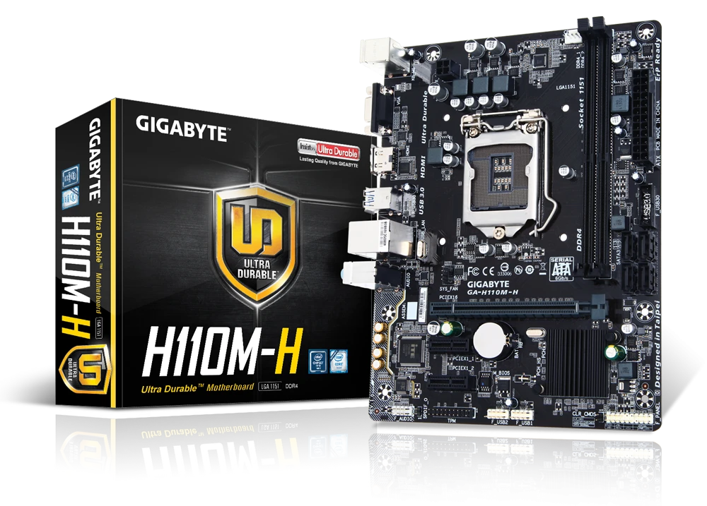 Gigabyte GA-H110M-H Intel LGA 1151 6th & 7th Gen Micro ATX Motherboard