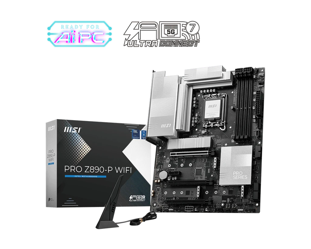 MSI PRO Z890-P DDR5 (Intel Core Ultra LGA1851 Socket) ATX Motherboard