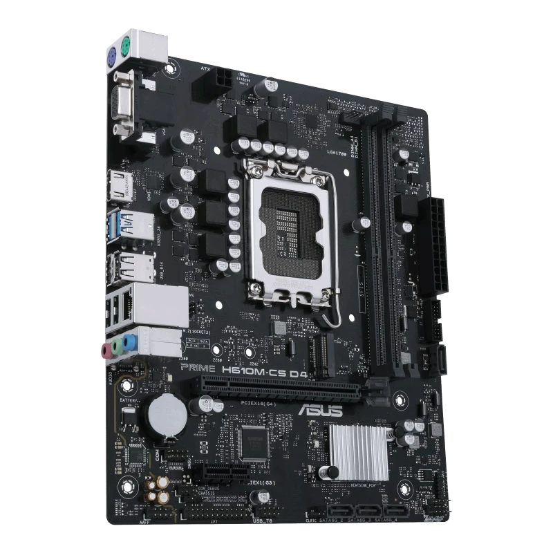ASUS Prime H610M-CS D4 Intel LGA 1700 12th, 13th & 14th Gen mATX Motherboard