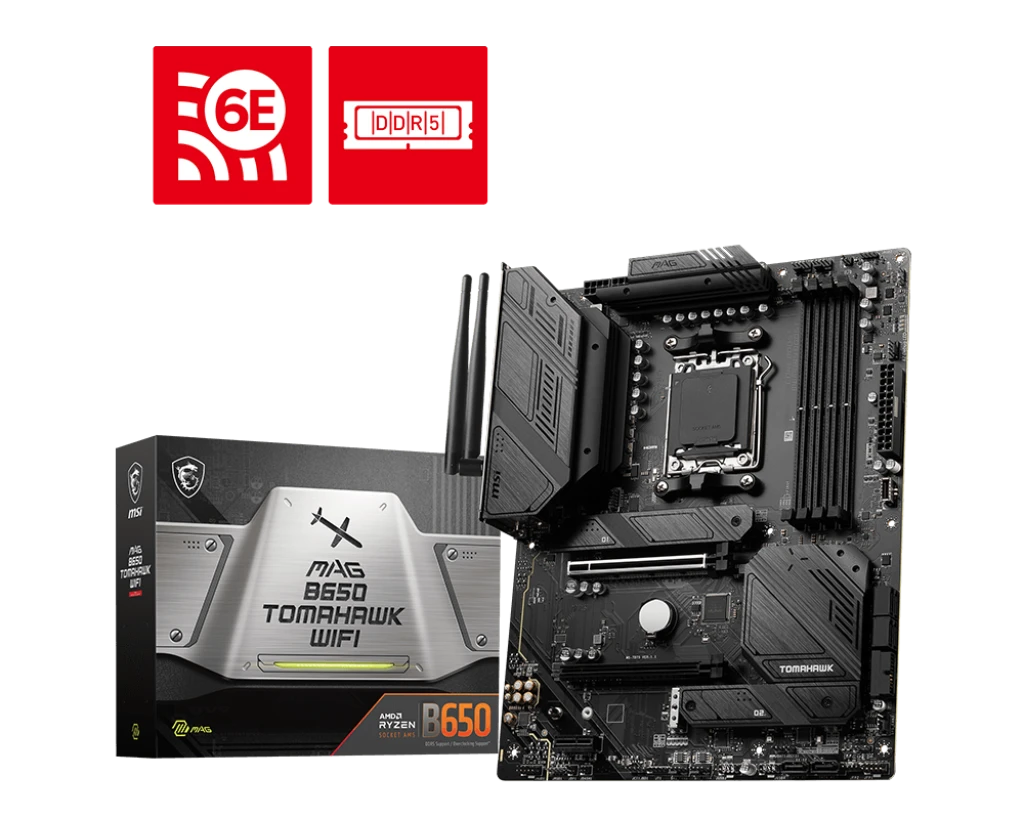 MSI MAG B650 TOMAHAWK (Wi-Fi 6E) DDR5 Gaming Motherboard