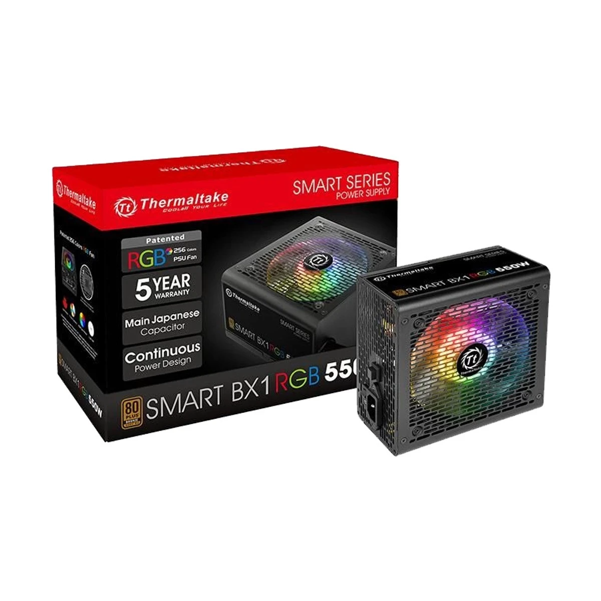 Thermaltake Smart BX1 RGB 550W Non Modular 80 Plus Bronze Certified Power Supply #PS-SPR-0550NHSABE-1