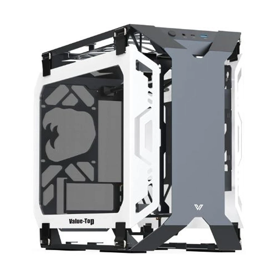 Value Top Mloong Series X-ERA Shining Grey Mini Tower (Tempered Glass, Open-Frame Gaming Case)