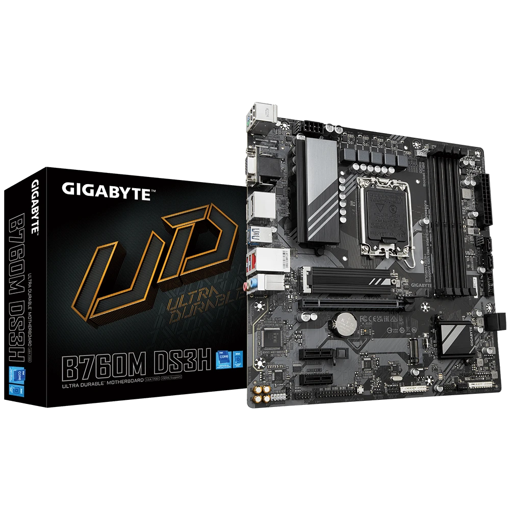 Gigabyte B760M DS3H DDR5 12th/13th Gen Intel Motherboard