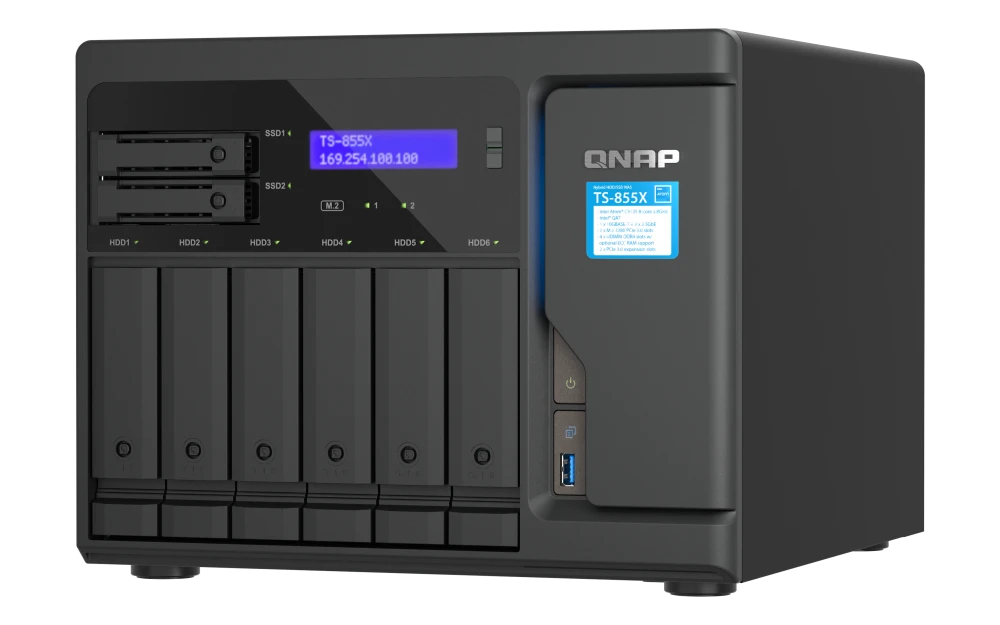 QNAP TS-855X-8G 8 Bay Tower Intel Atom C5125 Network Storage (3 Year Warranty) (3 Year Warranty)