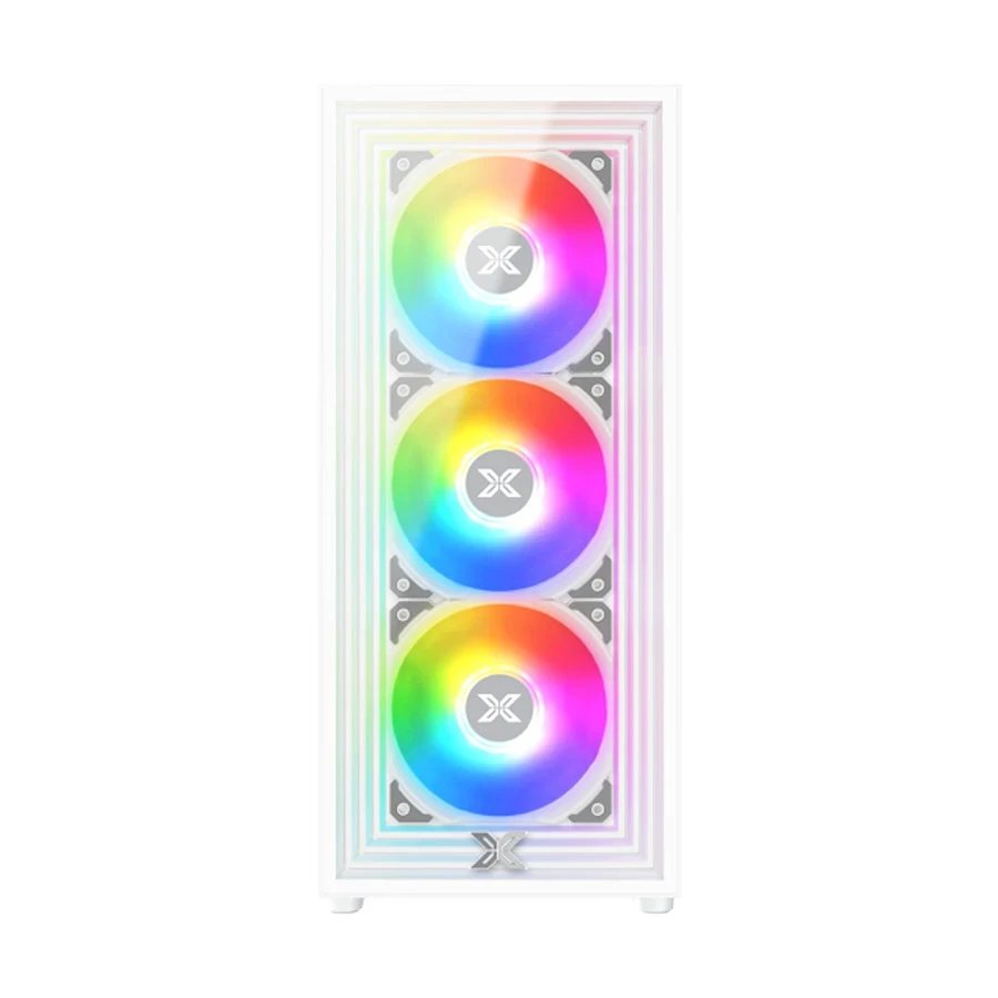 Xigmatek Phantom Arctic Mid Tower White ATX Gaming Casing (Tempered Glass) – #EN49806