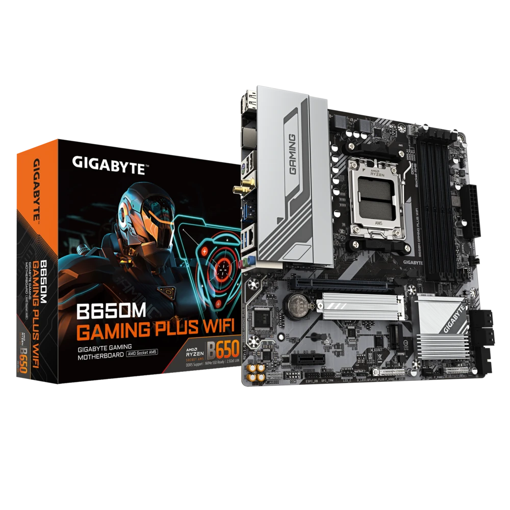 Gigabyte B650M GAMING PLUS (Wi-Fi 6E) DDR5 AMD Motherboard