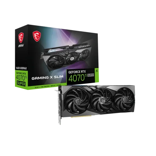 MSI GeForce RTX 4070 Ti SUPER 16G GAMING X SLIM 16GB GDDR6X Graphics Card