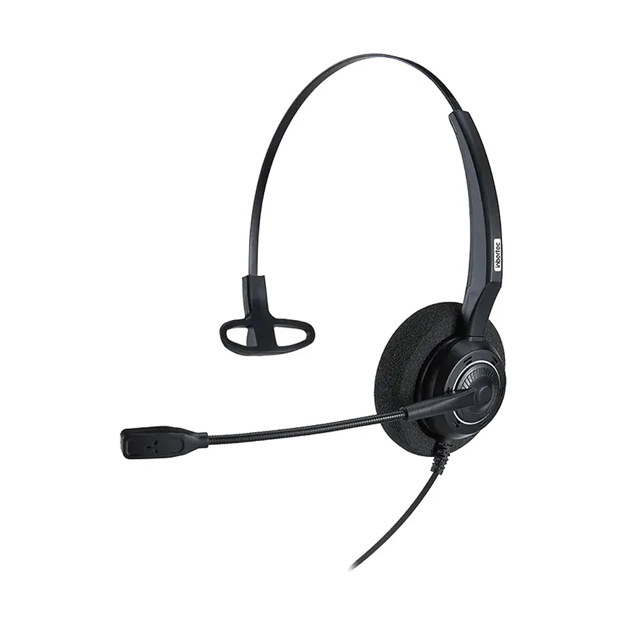 Inbertec UB805M Mono Wired USB Noise Cancelling Black Headphone