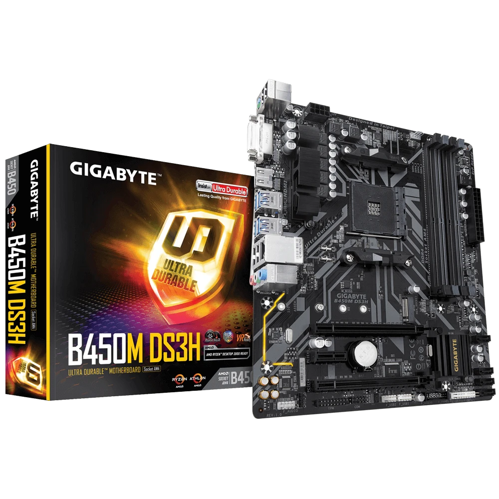 Gigabyte B450M DS3H AM4 Micro ATX Motherboard