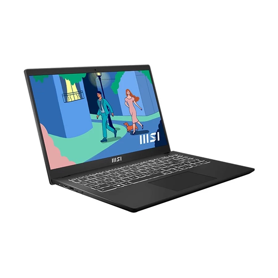 MSI Modern 15 B12M Intel Core i7 1255U 16GB RAM 512GB SSD 15.6 Inch FHD Display Classic Black Laptop