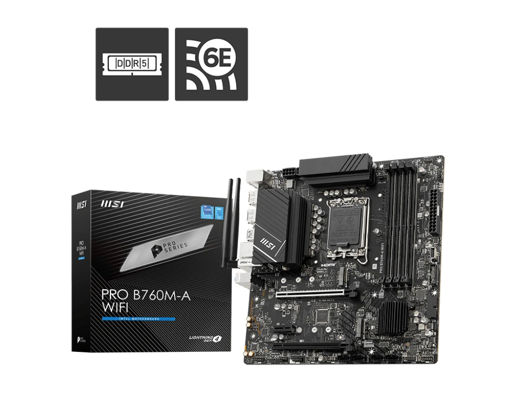 MSI PRO B760M-A (Wi-Fi 6E) DDR5 Intel Motherboard