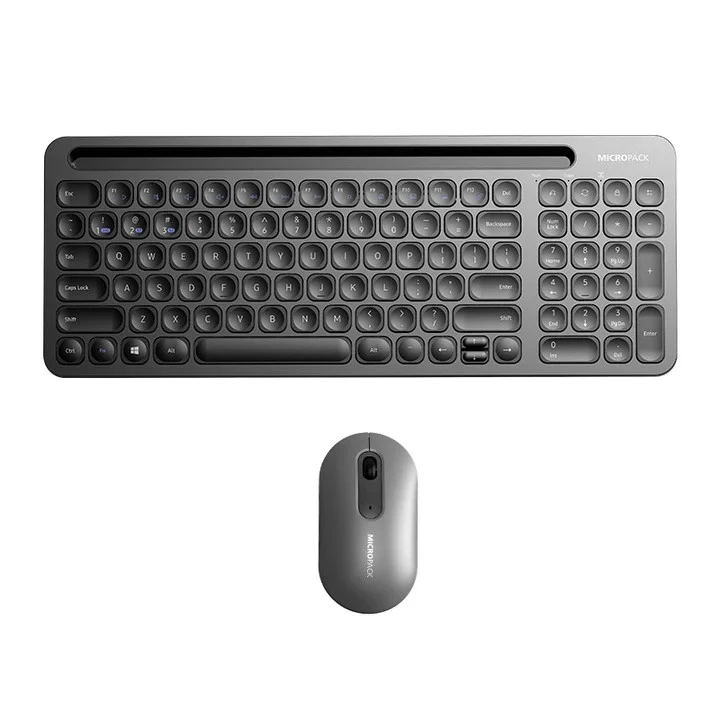 Micropack KM-238W Grey Bluetooth Keyboard & Mouse Combo