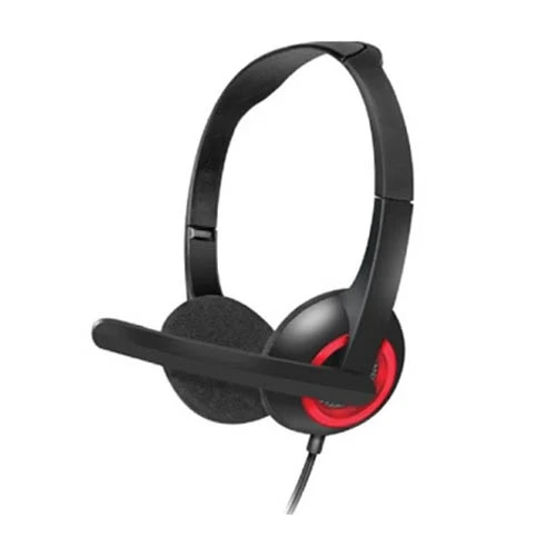 Havit H202d 3.5mm Double Plug Wired Black Headphone for Computer