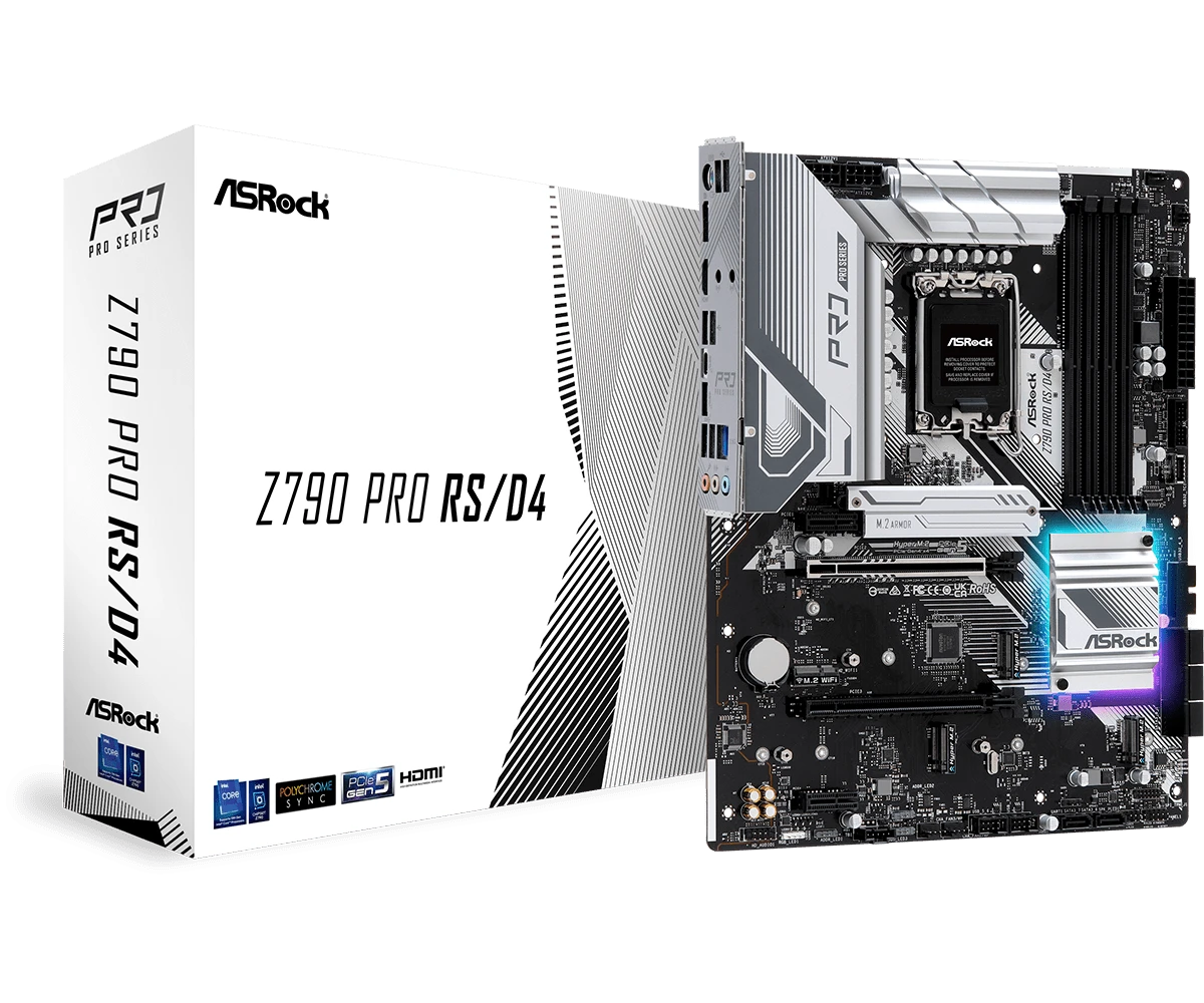 ASRock Z790 Pro RS/D4 DDR4 Intel Motherboard