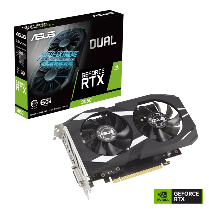Asus Dual GeForce RTX 3050 6GB GDDR6 Graphics Card #DUAL-RTX3050-6G