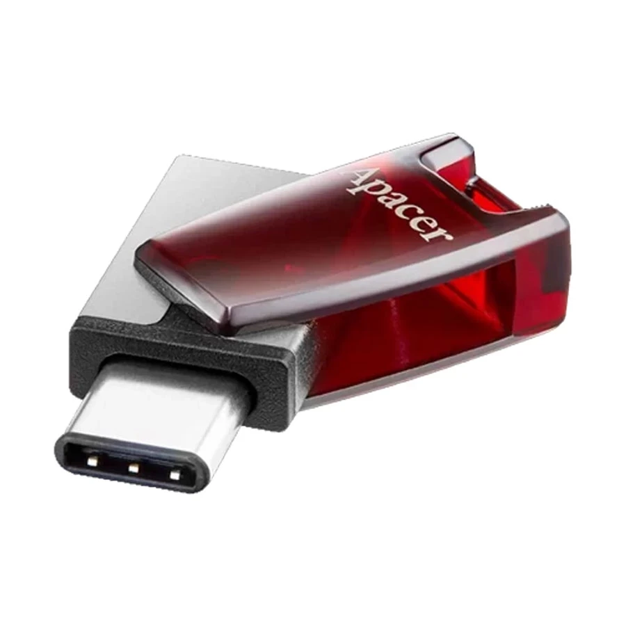 Apacer AH180 64GB USB 3.2 Type-C OTG Red RP Pen Drive #AP64GAH180R-1