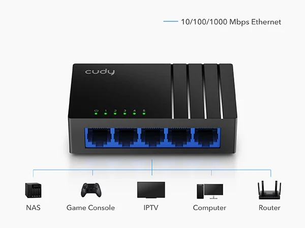 Cudy GS105D -4.0 5 Port Unmanaged Desktop Switch