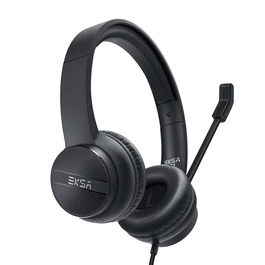 EKSA Telecom H12 Black Wired Over-Ear Professional Headphone