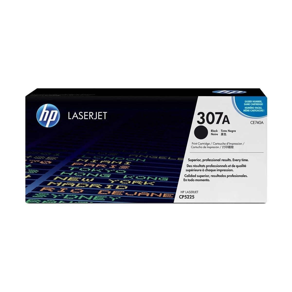 (Bundle with Full Set) HP 307A Black Original LaserJet Toner (CE740A)