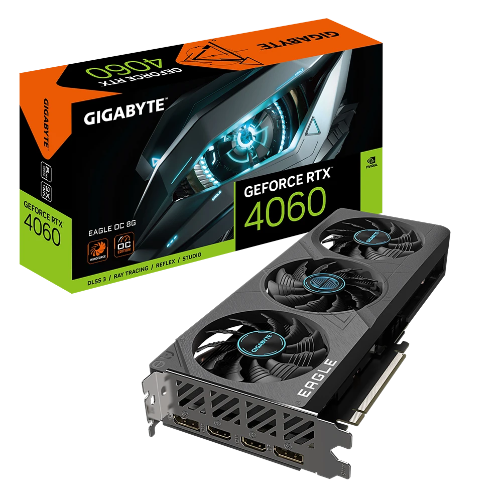 Gigabyte GeForce RTX 4060 EAGLE OC 8G 8GB GDDR6 Graphics Card