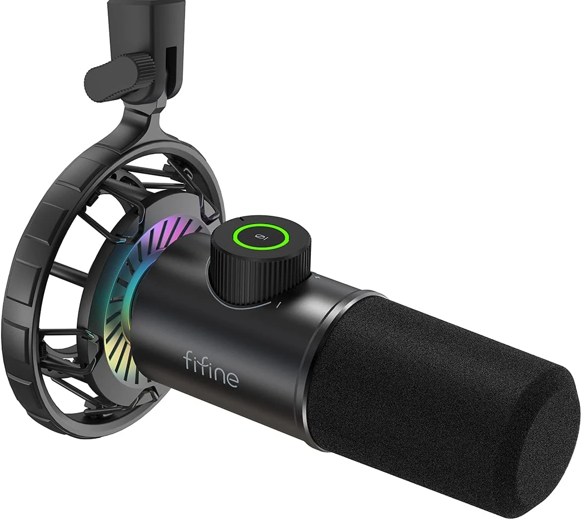 FIFINE K658 RGB USB Dynamic Cardioid Gaming Microphone