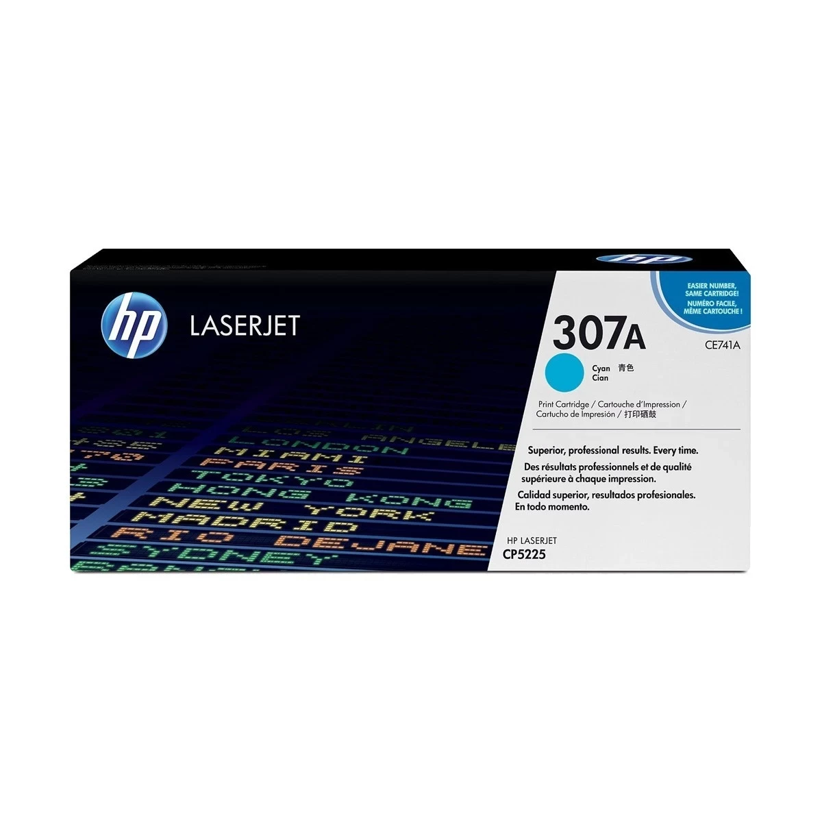 Bundle with Full Set) HP 307A Cyan Original LaserJet Toner (CE741A)