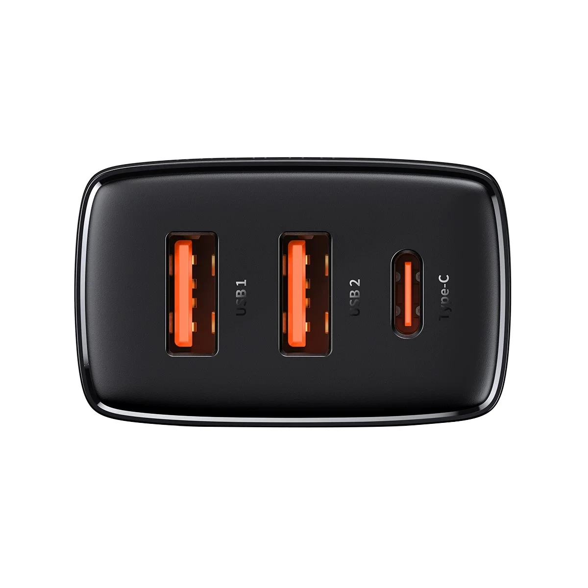 BASEUS COMPACT QUICK CHARGER PORTABLE 2U+C THREE PORTS 30W WALL CHARGING ADAPTER