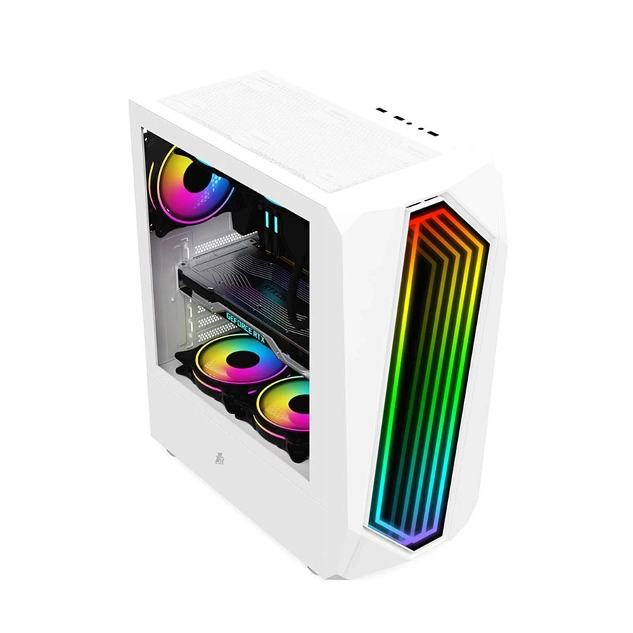 1st Player IS6 Mid Tower White (Tempered Glass) ATX Gaming Desktop Case