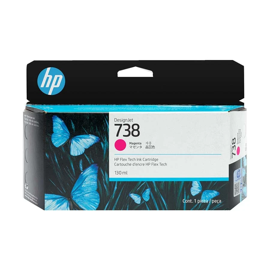 HP 738 130-ml Magenta Original Ink Cartridge #498N6A