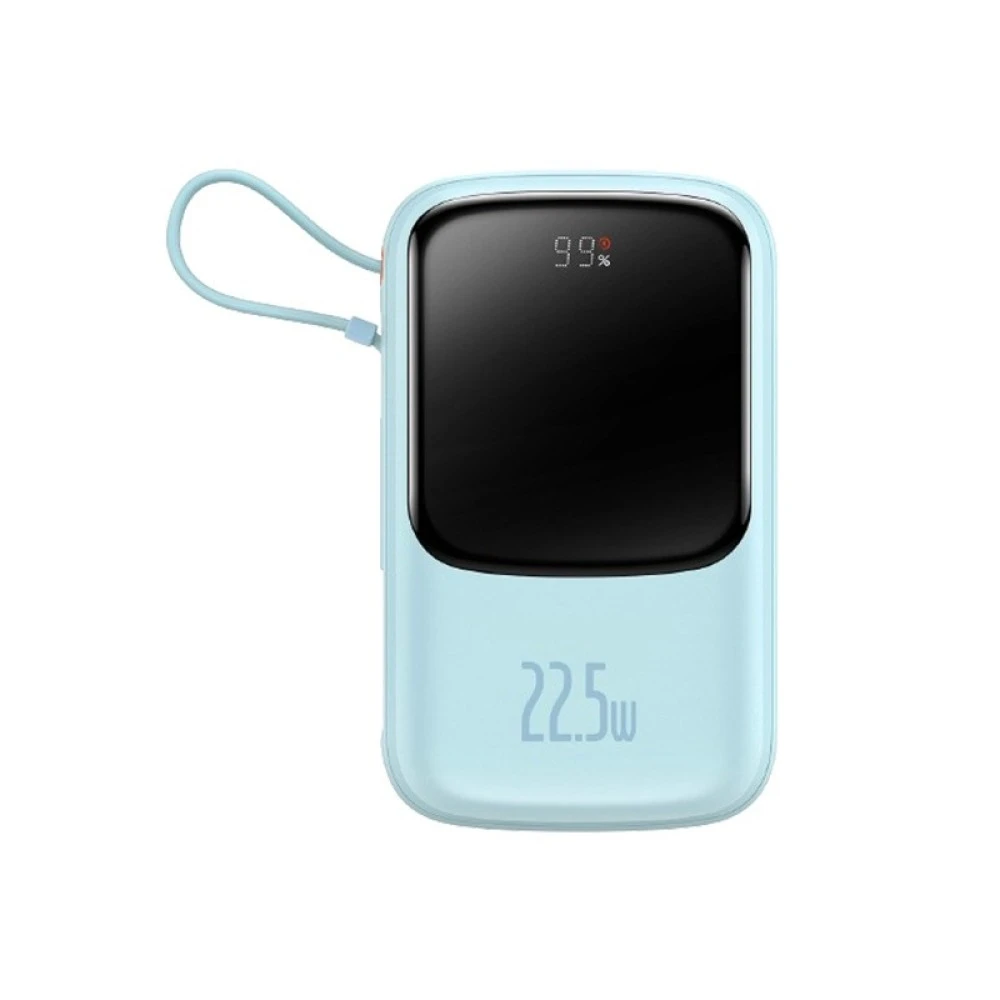 Baseus Qpow 10000mAh 22.5W fast charging power bank with Digital Display (Blue)