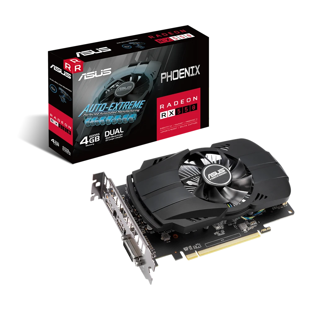 Asus Phoenix Radeon RX 550 4GB GDDR5 Graphics Card